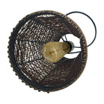 Modern Pendant Light Rattan Wicker Basket Ceiling Pendant Light Kit~1332-3