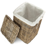 Square Rattan Laundry Basket-4