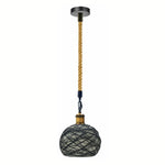 Rattan Ceiling Light lamp Hanging Hemp Rope Pendant Lamp Shade~1333-3