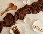 Indie Brown Cotton Gauze Table Runner-0