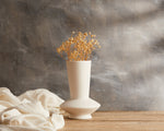 Camellia Ceramic Decorative White Vase-0