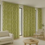 Pure Linen Geometric Curtains – Custom Size, Blackout or Cotton Lined, 8 Colours-3