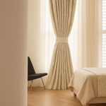 Luxury Linen Damask Jacquard Curtains – Made-to-Measure | Blackout / Cotton Lined-2