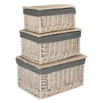 Whitewash Steamed Grey Cotton Lined Wicker Storage Basket-0