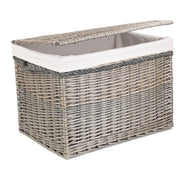 58cm Antique Wash Wicker Storage Basket-3