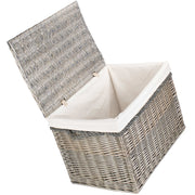 58cm Antique Wash Wicker Storage Basket-2