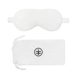 Silk Sleep Eye Mask in White (Eucalyptus Silk)-0