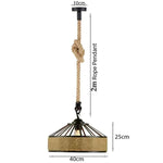 Industrial Hemp Rope Pendant Ceiling Light with FREE BULB~5082-2