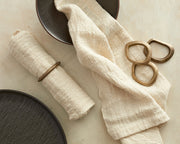 Moss Brass Napkin Rings - Set of 4-1