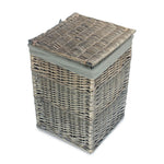 Antique Wash Square Laundry Basket with Grey Sage Lining-2