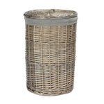 Antique Wash Round Laundry Basket with Grey Sage Lining-3