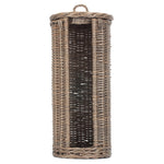 Open Round Rattan 3 Toilet Roll Holder-3