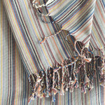 Casablanca Sustainable Striped Turkish Towel / Blanket Beige-4
