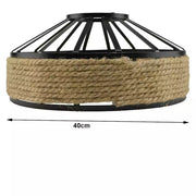 Rattan-Style Boho Hemp Lampshades ~5941-1
