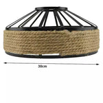 Rattan-Style Boho Hemp Lampshades ~5941-2