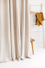 Organic Linen Shower Curtain | Natural Color | Eco-Friendly & Mold-Resistant | UK Made-4