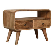 wholesale Mini Curved Oak-ish Media Unit for resale