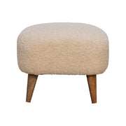 Boucle Cream Square Footstool wholesalers