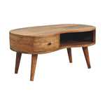 Oak-ish Wave Coffee Table dropshipping