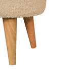 IN3434 - Boucle Cream Petite Footstool for wholesale