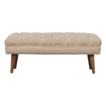Cream Boucle Puffer Bench-1
