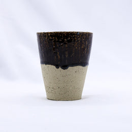 Bluvio Quadra Milled Stoneware Tall Handmade Ceramic Cup-0