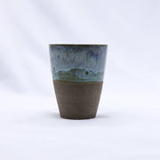Bluvio Quadra Handmade Ceramic Smoked Grey Stoneware Tall Ceramic Cup-0