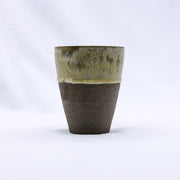 TerraBlu Quadra Handmade Ceramic Smoked Grey Stoneware Tall Ceramic Cup-0