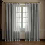 Light Grey Linen Sheer Curtains - Triple Pinch Pleat - Made to Measure-1
