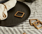 Elara Brass Napkin Rings Set of 4-0