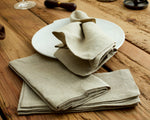 Cassis Linen Table Napkin Beige Set-1