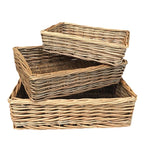 Antique Wash Rectangular Straight Sided Wicker Tray-0