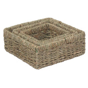 Set of 3 Square Seagrass Storage Baskets-0