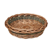 Unpeeled Willow Round Wicker Tray-1