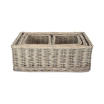 Wicker Grey Wash Storage Tray-2