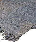 Flatweave Overdyed Jute & Leather Rug - 216 × 125 cm-4