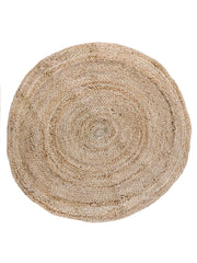 Braided Natural Jute Rug - 82 x 82 cm-0
