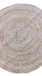 Braided Natural Jute Rug - 82 x 82 cm-3