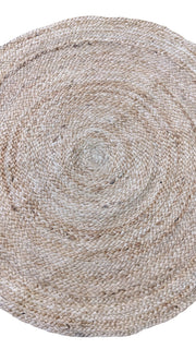 Braided Natural Jute Rug - 82 x 82 cm-3