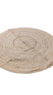 Braided Natural Jute Rug - 107 x 107 cm-2