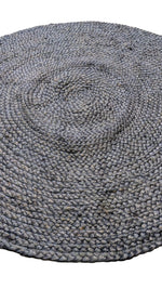 Braided Overdyed Jute Rug - 104 x 104 cm-3