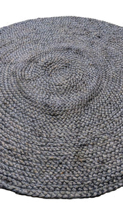 Braided Overdyed Jute Rug - 104 x 104 cm-3