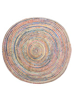 Braided Overdyed Jute Rug - 82 x 82 cm-0