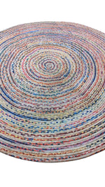 Braided Overdyed Jute Rug - 82 x 82 cm-3