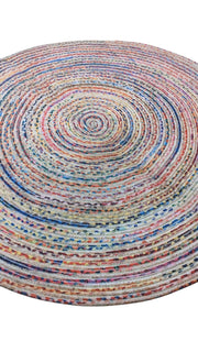 Braided Overdyed Jute Rug - 82 x 82 cm-3