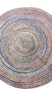 Braided Overdyed Jute Rug - 82 x 82 cm-4