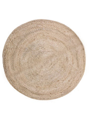 Braided Natural Jute Rug - 116 x 116 cm-0