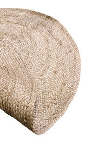 Braided Natural Jute Rug - 116 x 116 cm-4