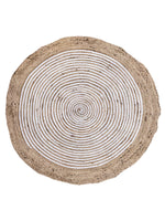 Braided Natural Jute Rug - 94 x 94 cm-0