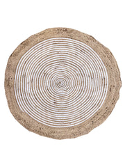 Braided Natural Jute Rug - 94 x 94 cm-0